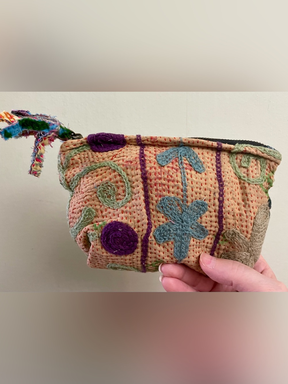Kantha Suzani Pouch Bag Handmade from India
